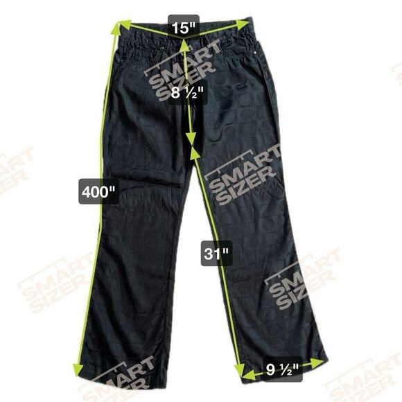 Elie Tahari Vintage Tone on Tone Circles Black Trouser Pants Size 4P Petite - Picture 3 of 12